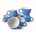 Cerapot Blue Dual Glaze Ceramic Cups – Set of 6