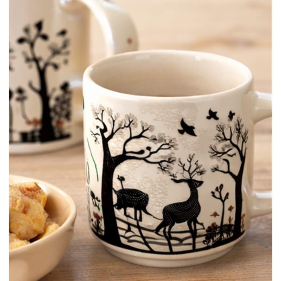 Cerapot Ocean Printed Ceramic Coffee Mug Set (Set of 6)