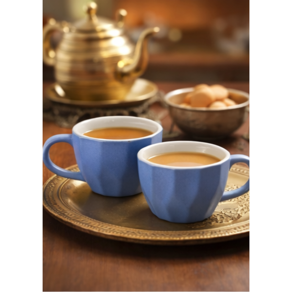 Cerapot Blue Dual Glaze Ceramic Cups – Set of 6